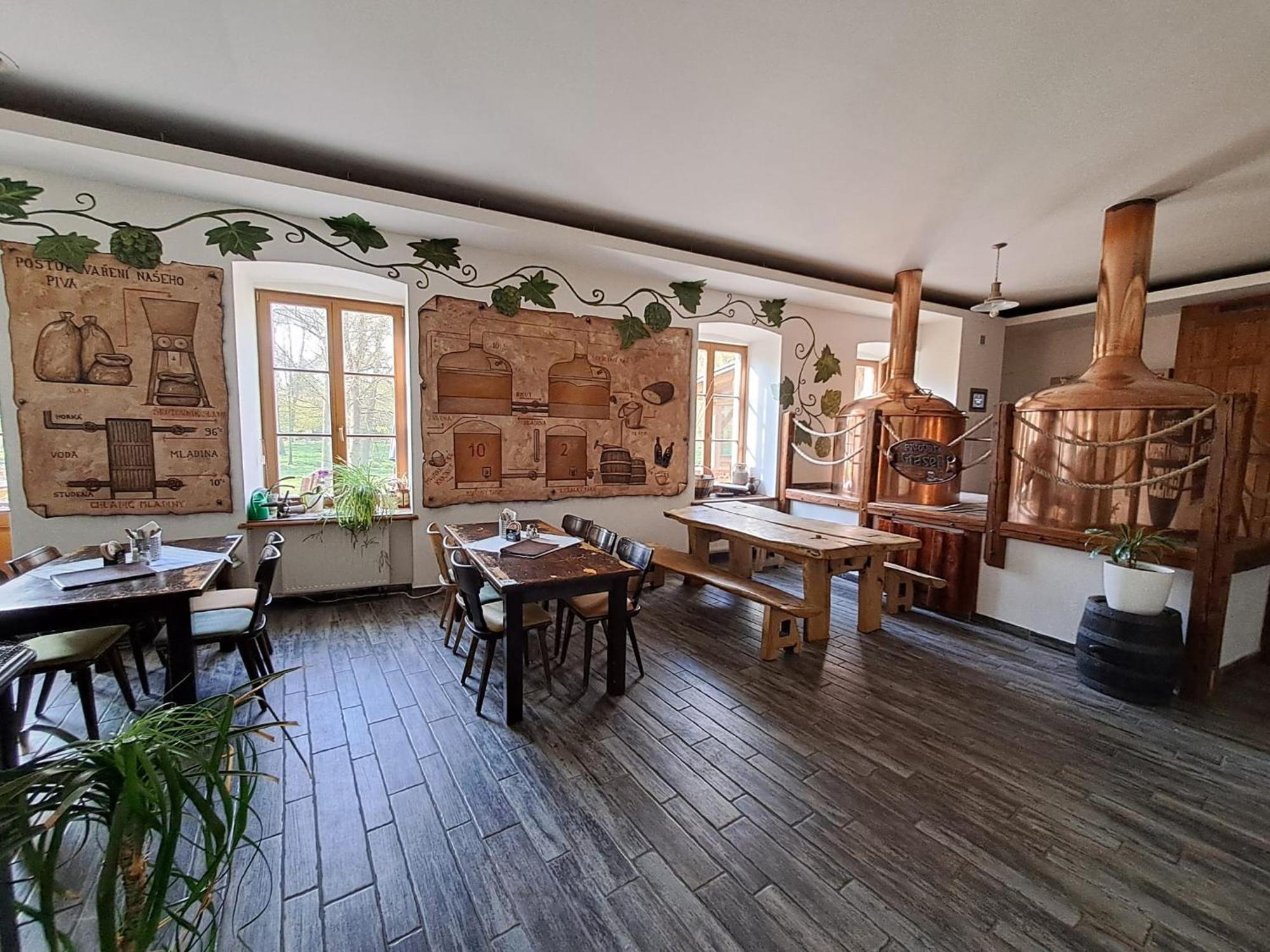Pivovar A Penzion Grasel Český Rudolec Exterior foto